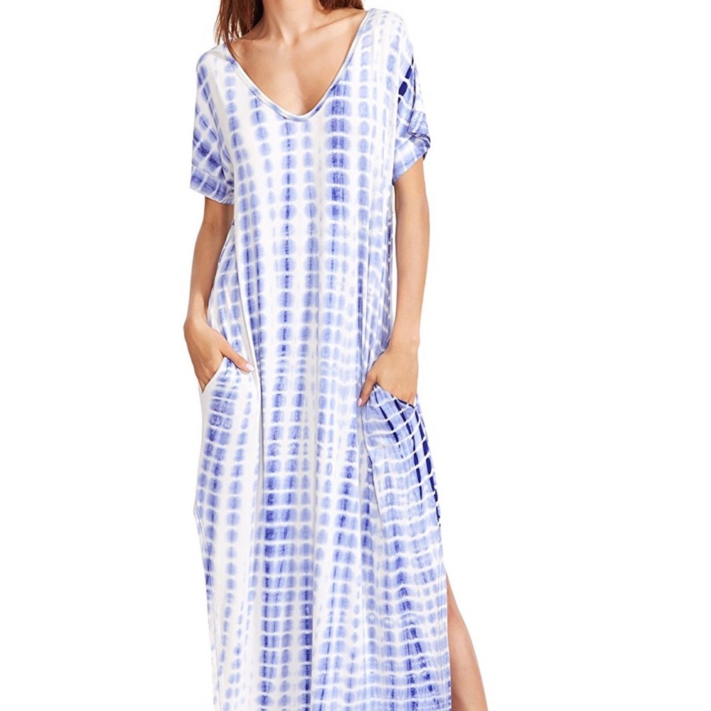 tie dye maxi dress
